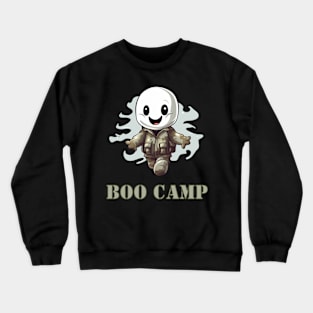 Boo Camp Ghost Halloween Army Funny Meme Crewneck Sweatshirt